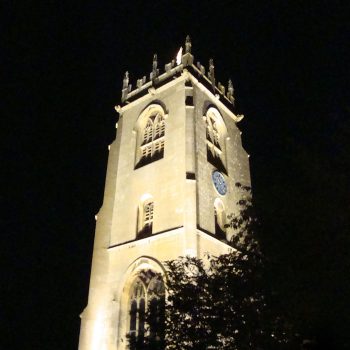St Peters Church at night