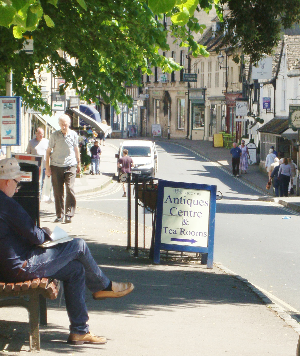 High Street, a historic Cotswold town with